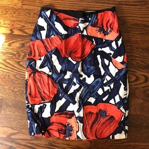 Anthropolgie floral pencil skirt size 4